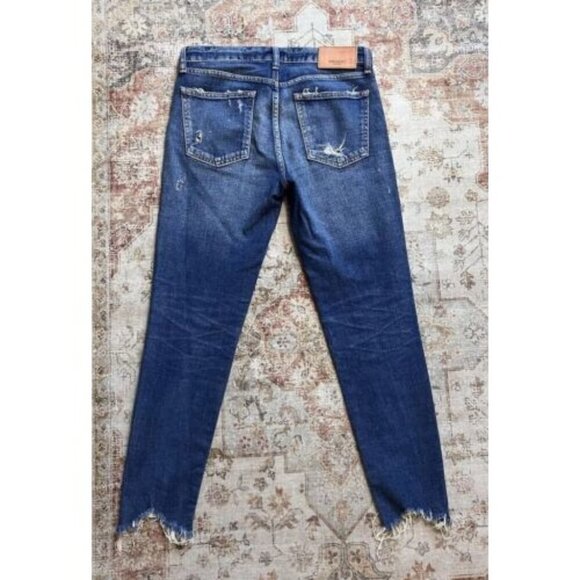 Moussy Vintage Glendele Denim Jeans Skinny Distressed Stretch Ankle Fray Size 26 - Picture 5 of 12